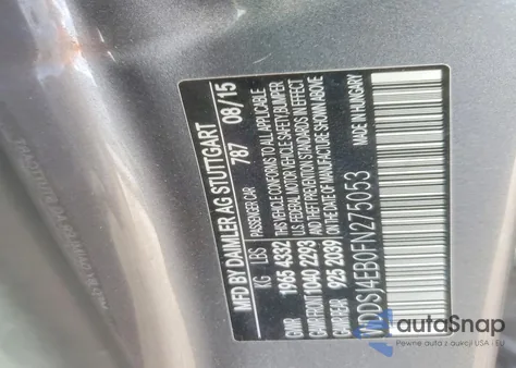 2015 Mercedes-Benz Cla 250 z USA, uszkodzony, nr VIN WDDSJ4EB0FN275053